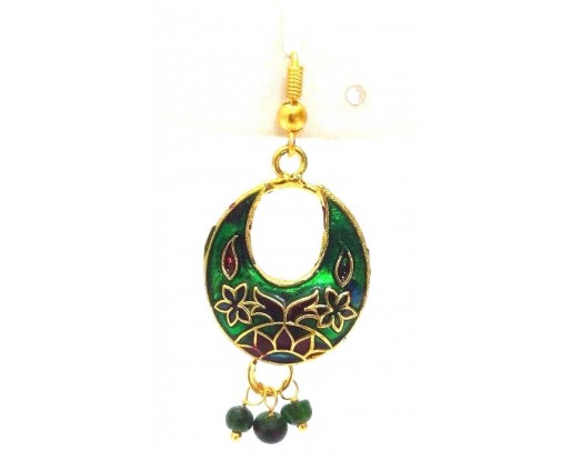Meenakari Minakari Enamel Jhumka Jhumki Handmade Earrings Jewelry Drop Long AE92